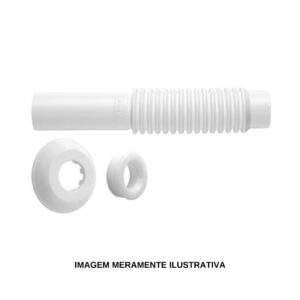 TUBO DE LIGAÇÃO BRANCO SANFONADO C/ ESPUDE