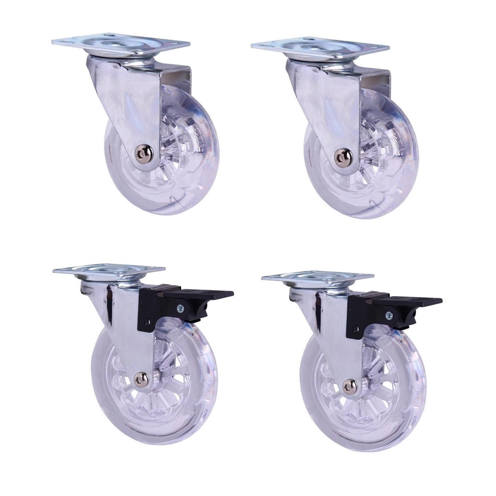 RODIZIO SILICONE C/PLACA E TRAVA – 35MM