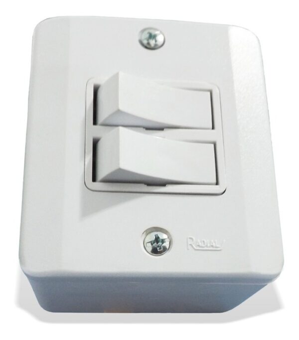 SOBREPOR  5 - INTERRUPTOR DUPLO SIMPLES 10A