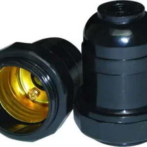 SOQUETE P/ ABAJUR COLUNA MONOBLOCO - PRETO