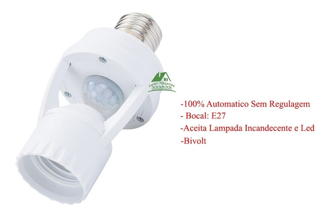 SENSOR DE PRESENCA COM SOQUETE