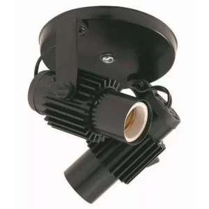 SPOT 2 LAMPADAS C/ ALETADO  PRETO