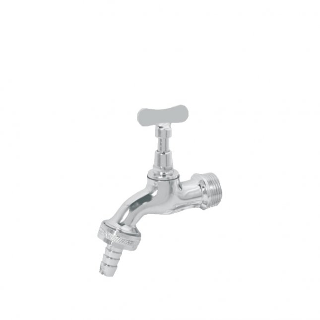 TORNEIRA PARA JARDIM DE METAL CROMADA 1/2 E 3/4