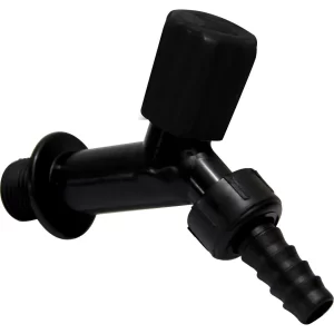 TORNEIRA PLASTICA PARA JARDIM PRETA