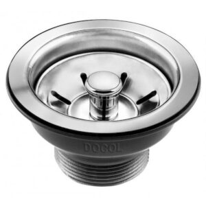 VALVULA AMERICANA 3 1/2 X 1 1/2 C/ CESTINHA - INOX PLÁSTICO